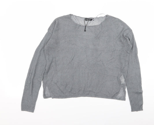 bershka bs girl Womens Grey   Basic T-Shirt Size 6