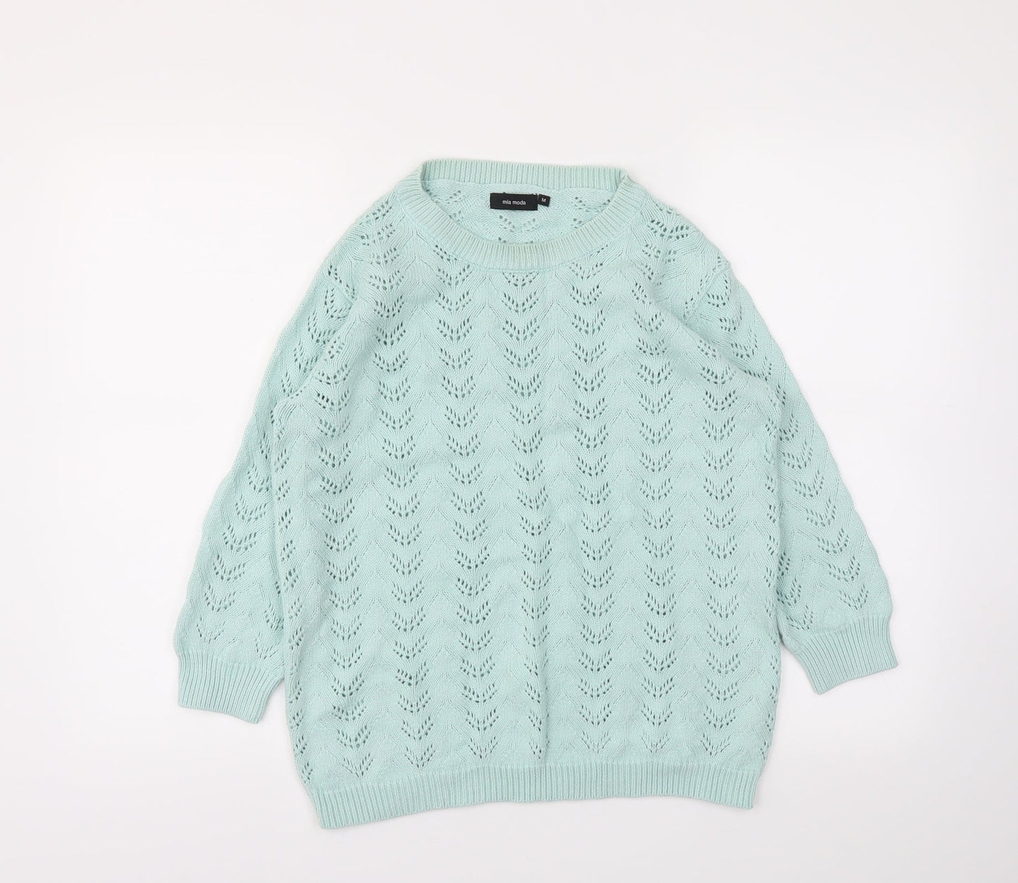 Mia Moda Womens Blue   Pullover Jumper Size M
