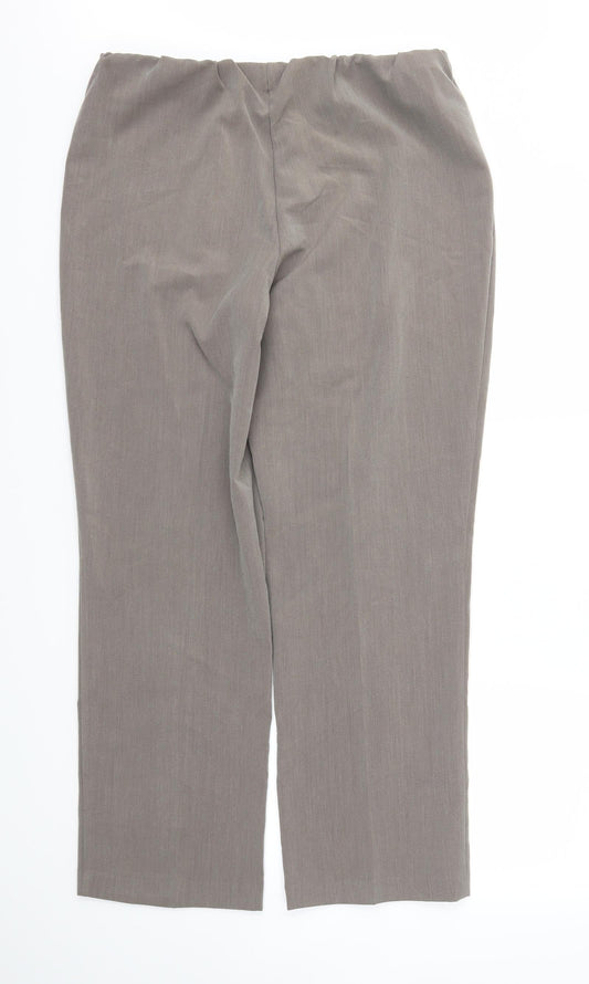Classic Womens Brown   Trousers  Size 16 L29 in - Stretch waistband