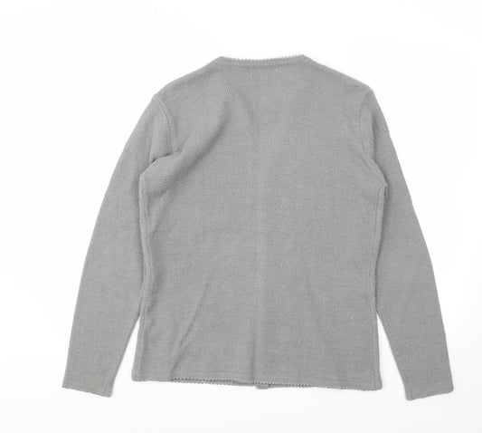 BON MARCHIE Womens Grey   Cardigan Jumper Size M