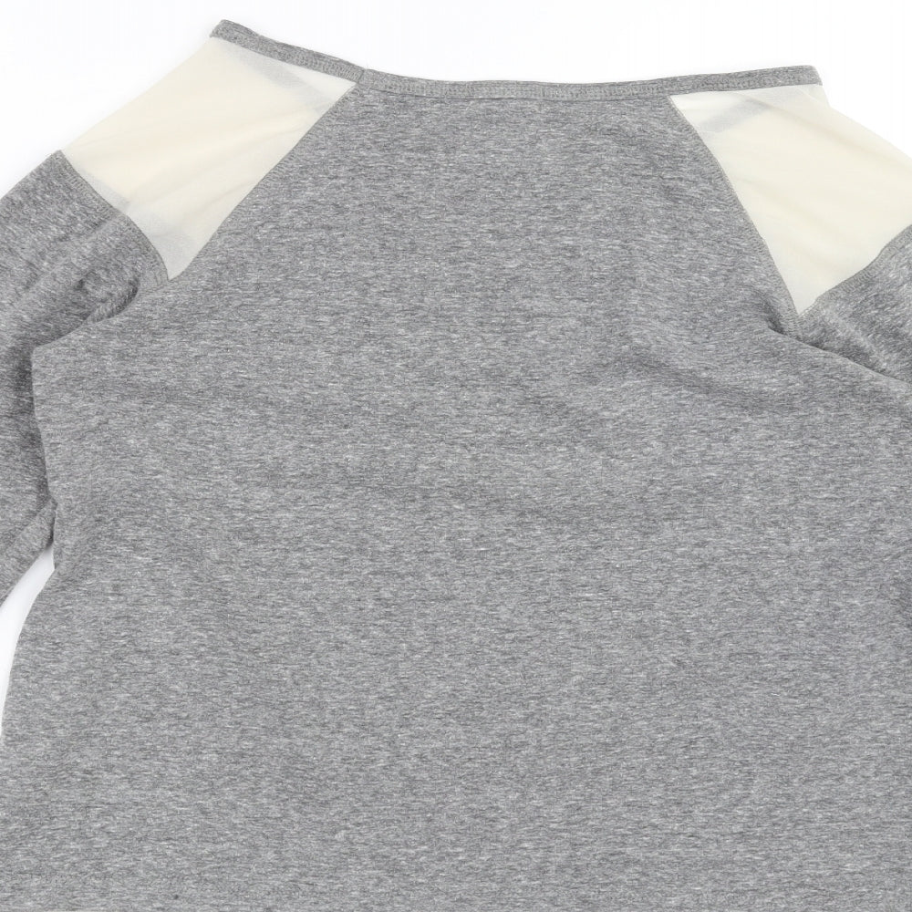 Maison Jules Womens Grey   Pullover Jumper Size M  - beaded