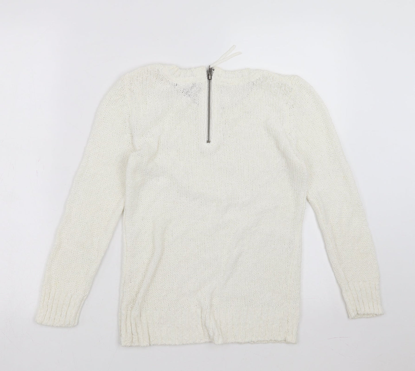 H&M Womens White   Pullover Jumper Size XS