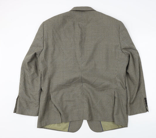 Charlton Gray   Mens Brown Check  Jacket Blazer Size 44