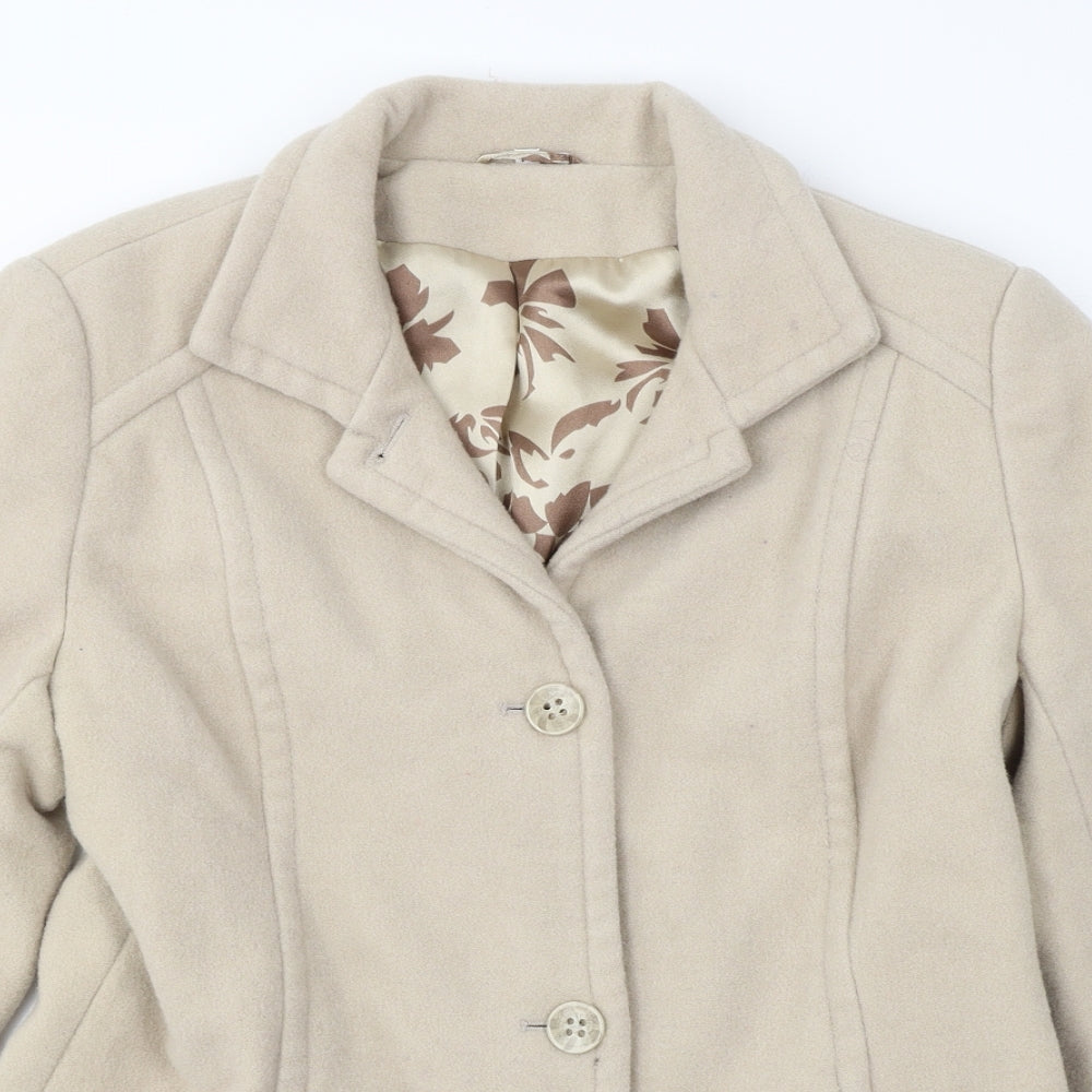 Klass  Womens Beige   Jacket Coat Size 14