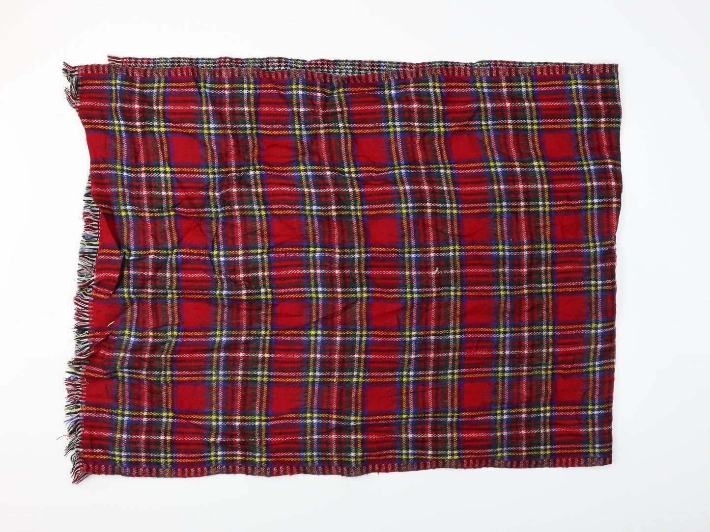 Preworn  Unisex Red Check   Scarf
