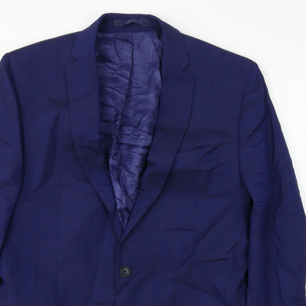 wool rich blend Mens Blue   Jacket Blazer Size 40