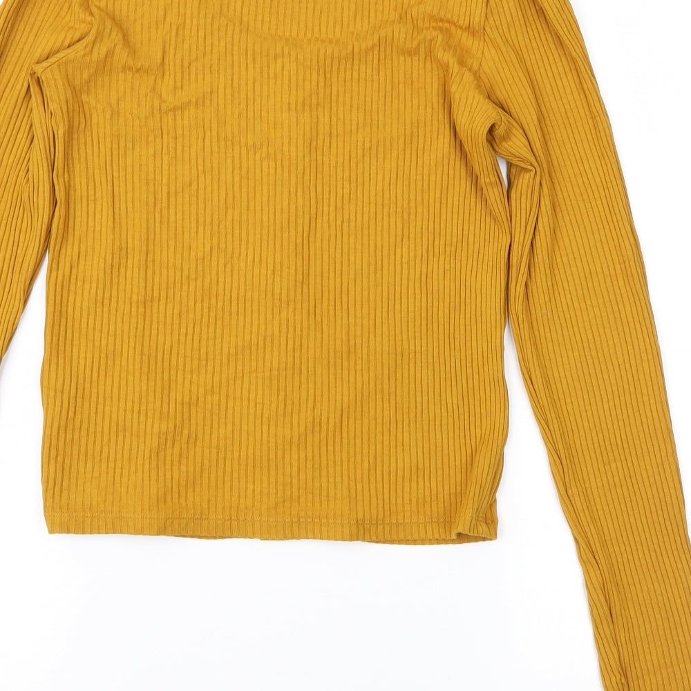 H&M Womens Orange   Pullover Jumper Size S