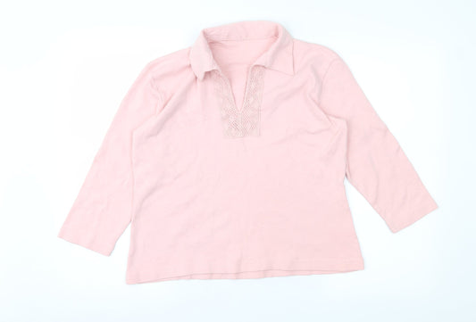 Preworn Womens Pink   Basic T-Shirt Size XL