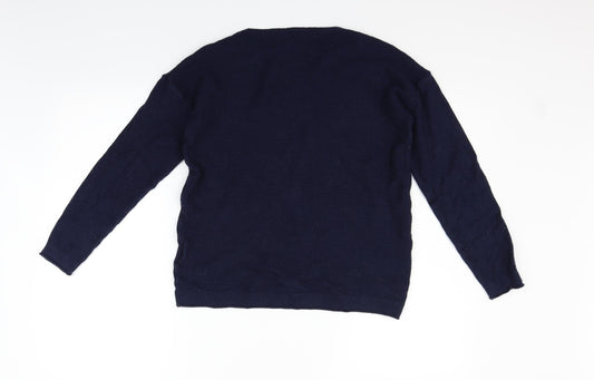 ESMARA Womens Blue   Henley Jumper Size 14