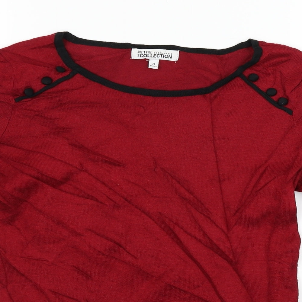 Debenhams Womens Red   Pullover Jumper Size 8
