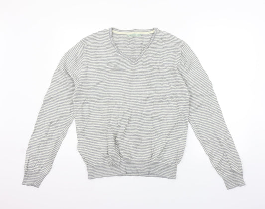 Lakeland Womens Grey Striped  Pullover Jumper Size M