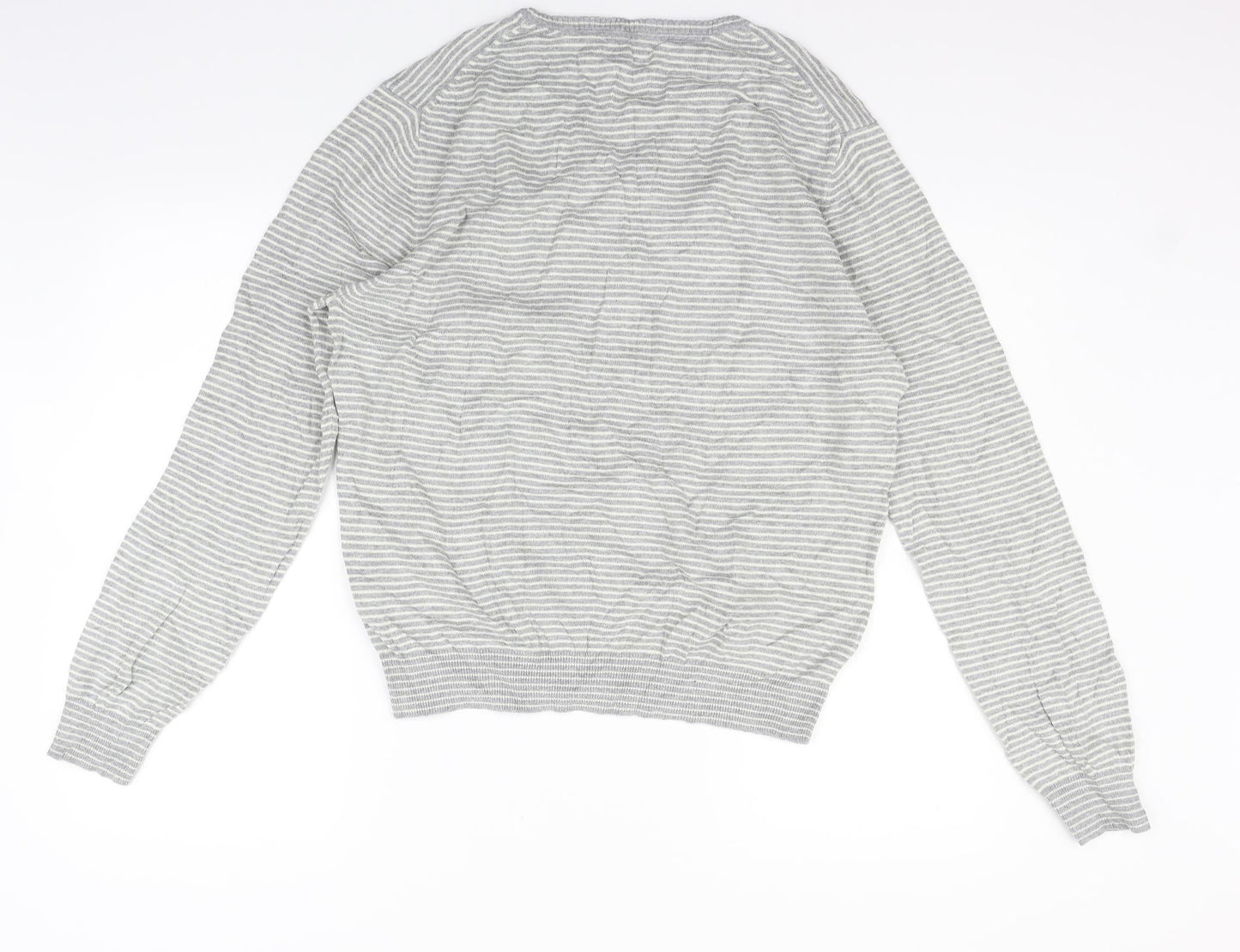 Lakeland Womens Grey Striped  Pullover Jumper Size M
