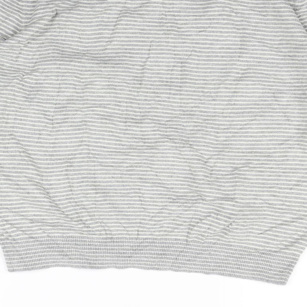 Lakeland Womens Grey Striped  Pullover Jumper Size M