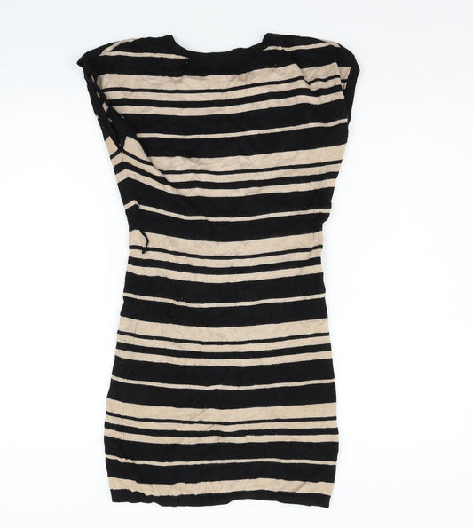 Apricot Womens Orange Striped  Jumper Dress  Size XS