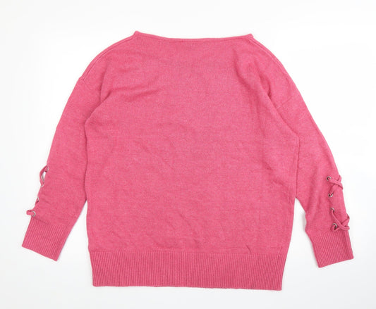 Love Knitwear Womens Pink   Pullover Jumper Size 14