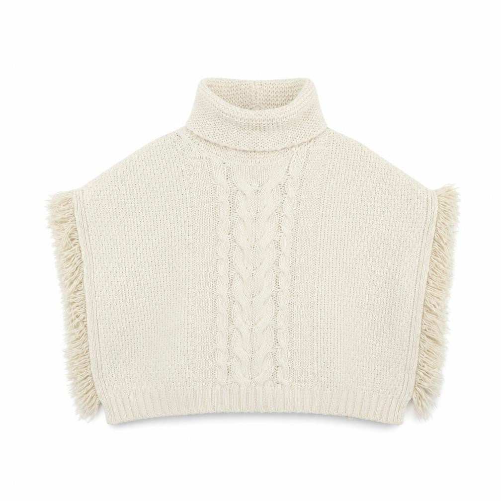 Next Girls Ivory   Pullover Jumper Size 9-10 Years  - Poncho