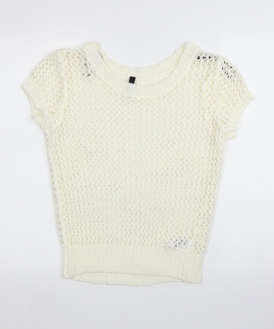 H&M Womens Ivory   Pullover Jumper Size 10
