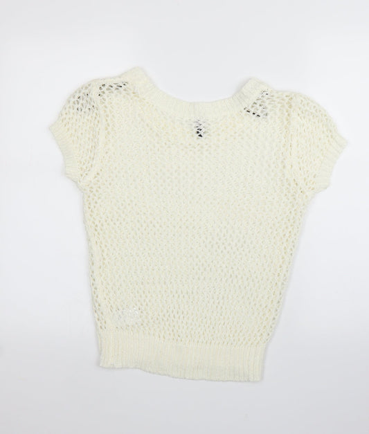 H&M Womens Ivory   Pullover Jumper Size 10