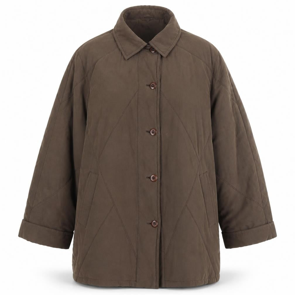 Bonmarché Womens Brown Quilted Coat Size M