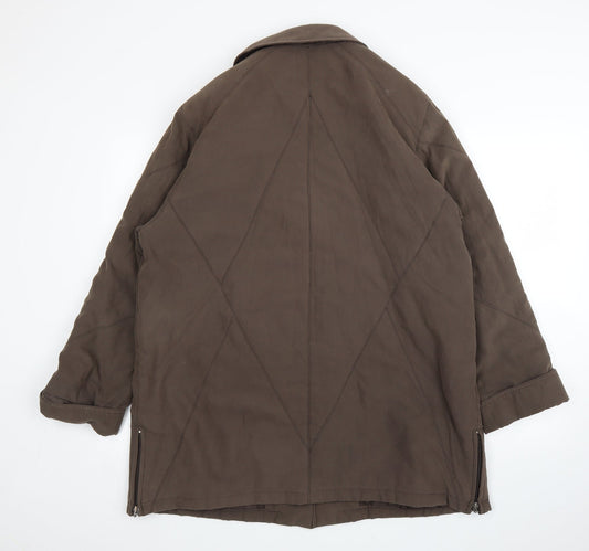 Bonmarché Womens Brown   Quilted Coat Size M