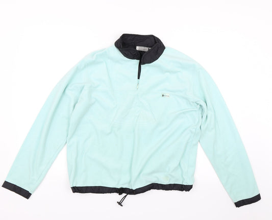 J Collection Womens Blue  Fleece Pullover  Size S