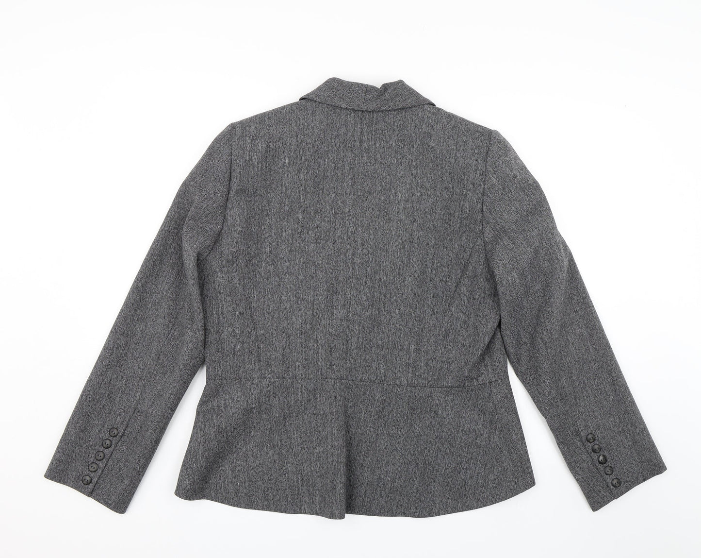 ANNE WEYBURN Womens Grey   Jacket Suit Jacket Size 16