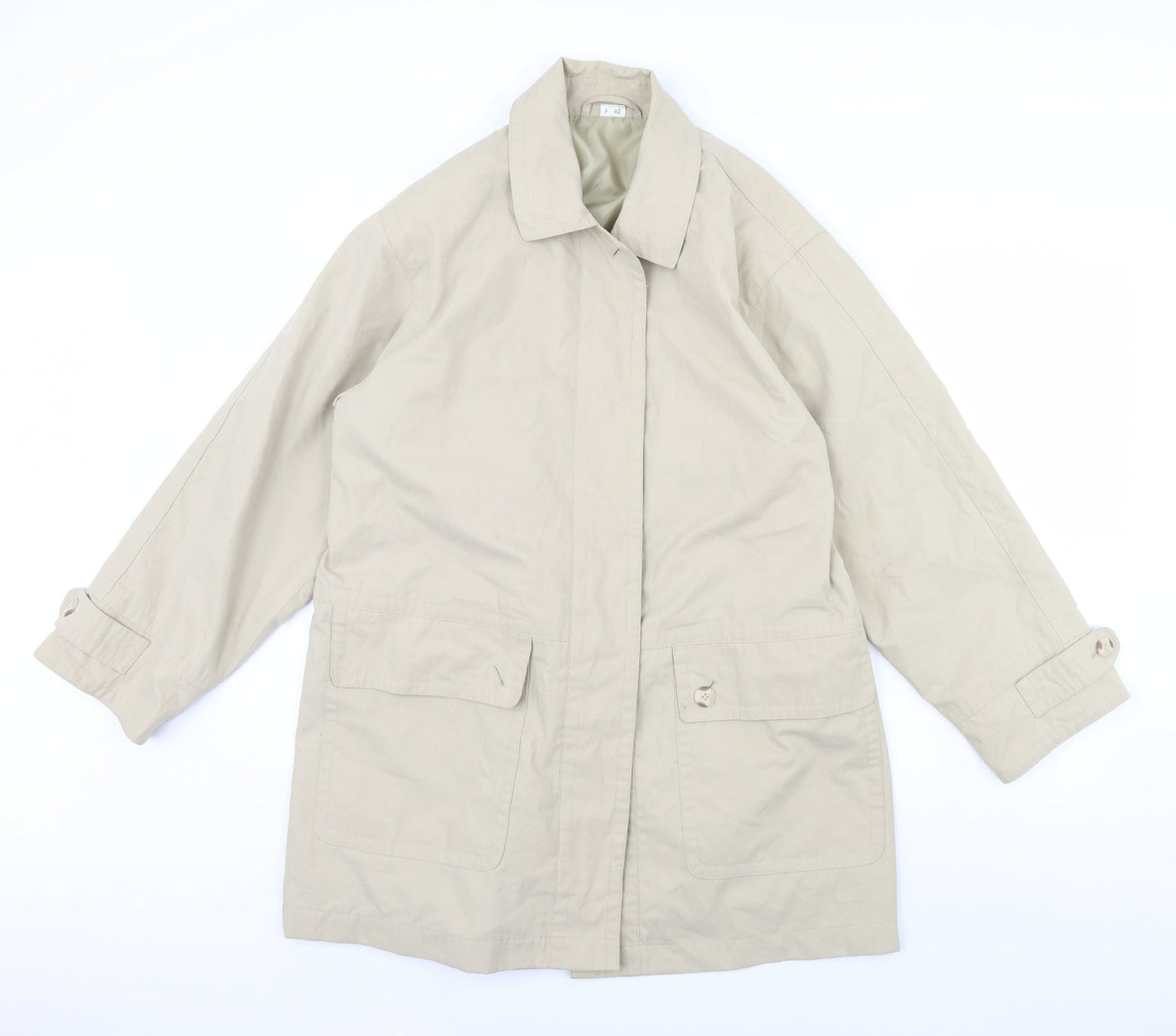Preworn Womens Beige   Overcoat Coat Size M