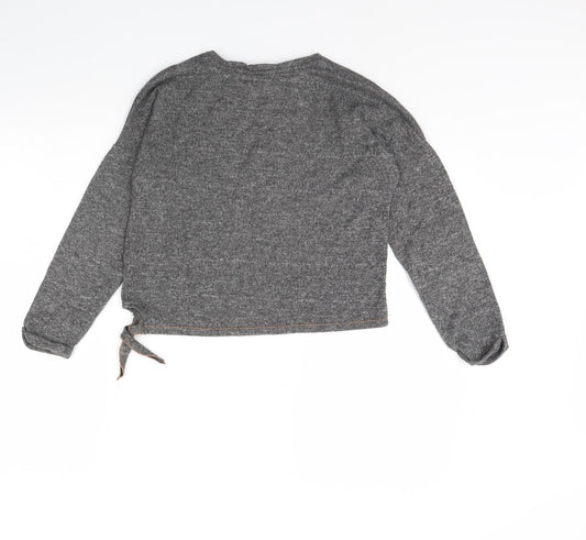 m&s Girls Grey   Pullover Jumper Size 10 Years