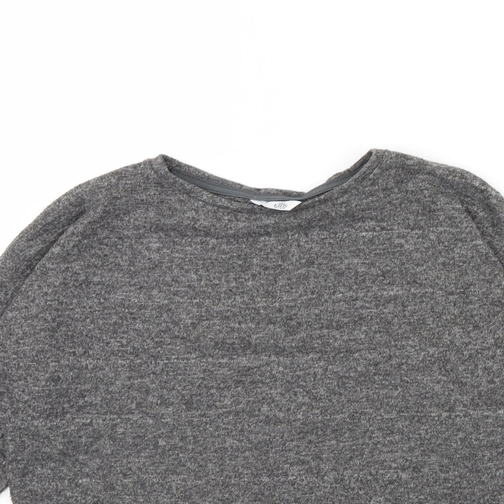 m&s Girls Grey   Pullover Jumper Size 10 Years