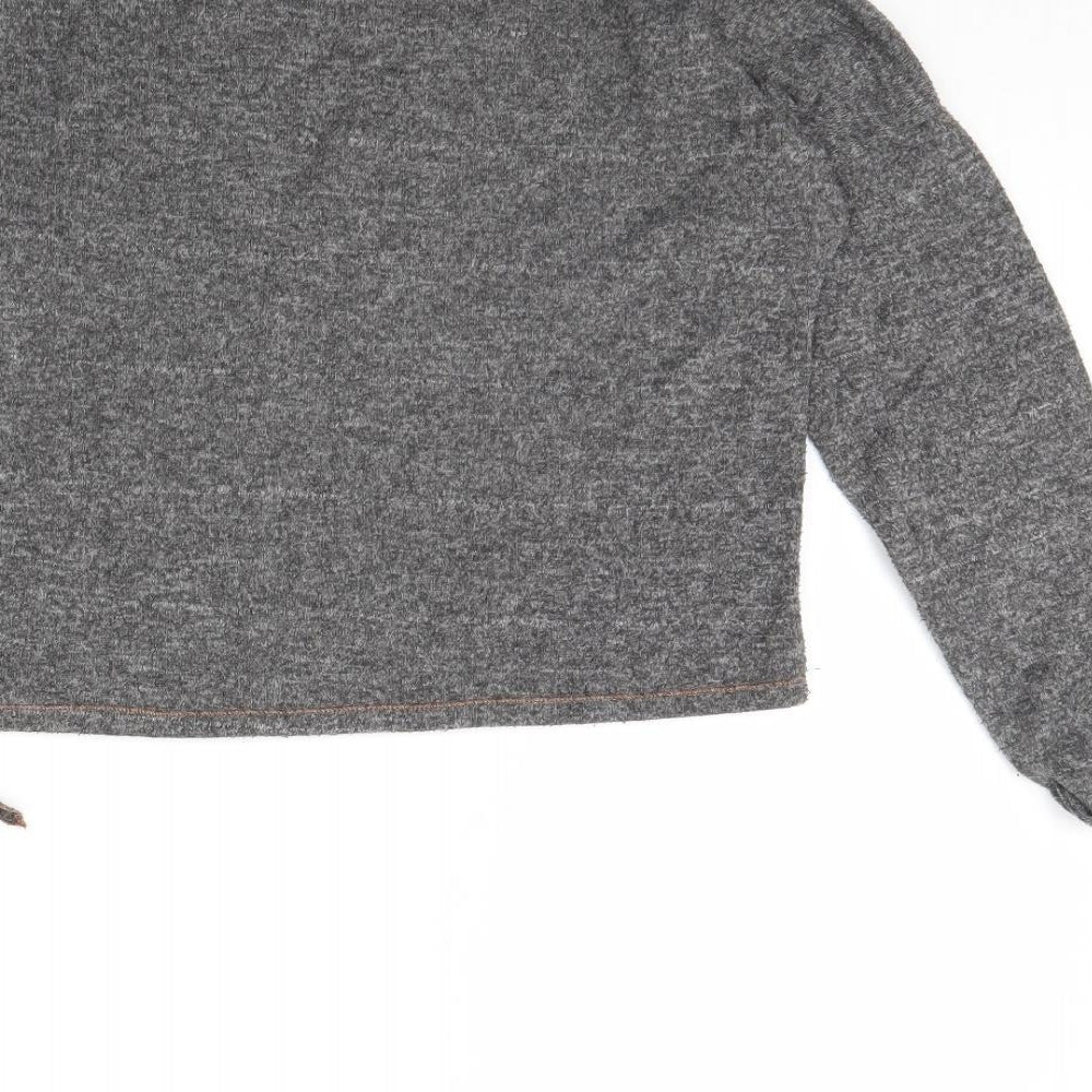 m&s Girls Grey   Pullover Jumper Size 10 Years