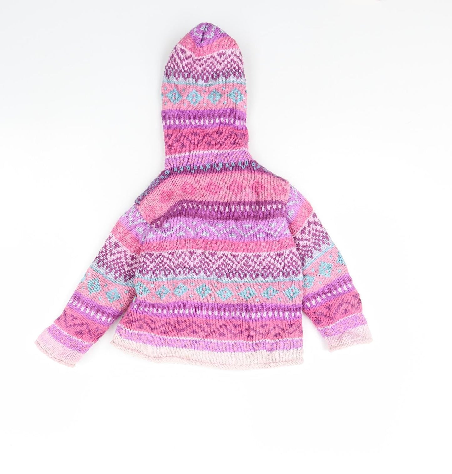 utam  Girls Purple Striped  Jacket  Size M
