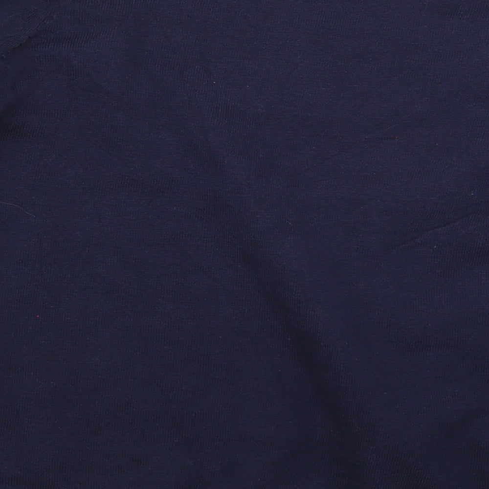 Isle Womens Blue Floral  Pullover Jumper Size M