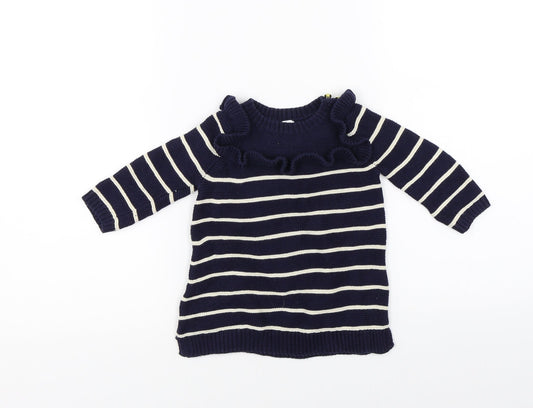 Gap Girls Blue Striped  Jumper Dress  Size 3-6 Months