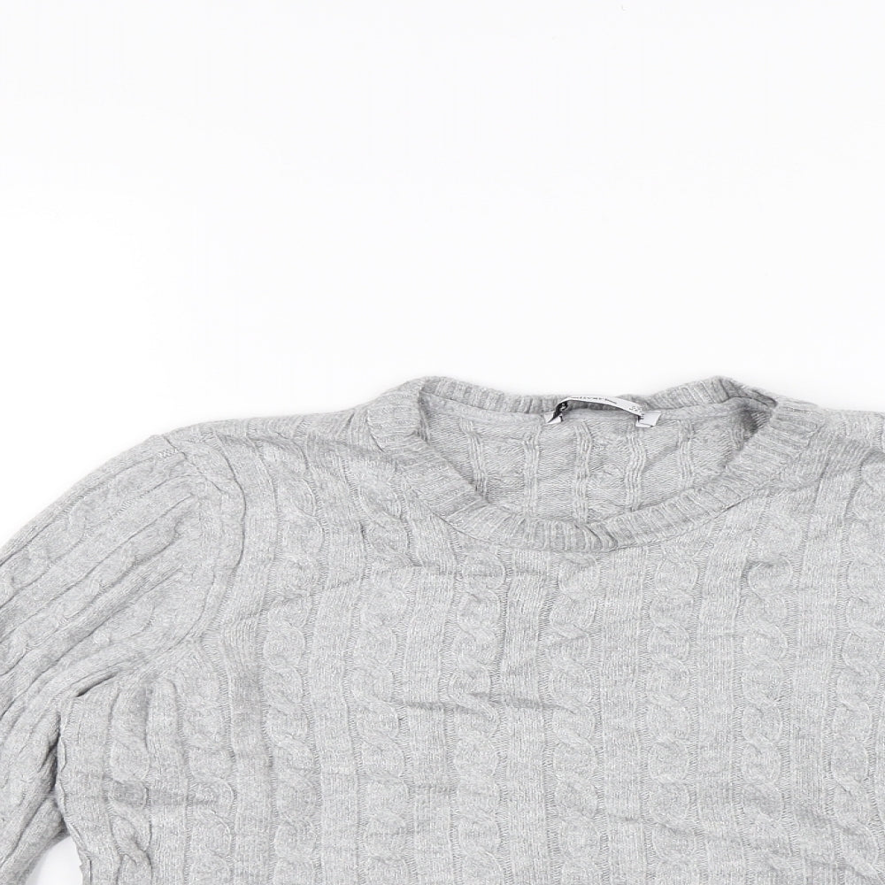 Stradivarius Womens Grey  Knit Pullover Jumper Size S