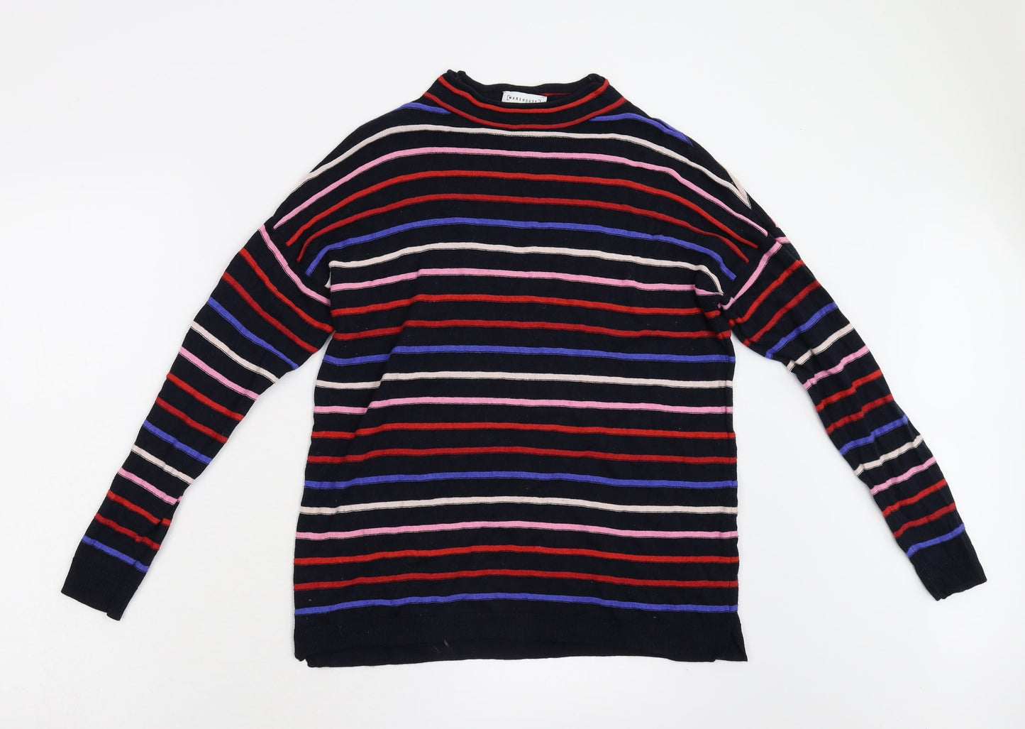 Warehouse Womens Multicoloured Striped Knit Pullover Jumper Size 8