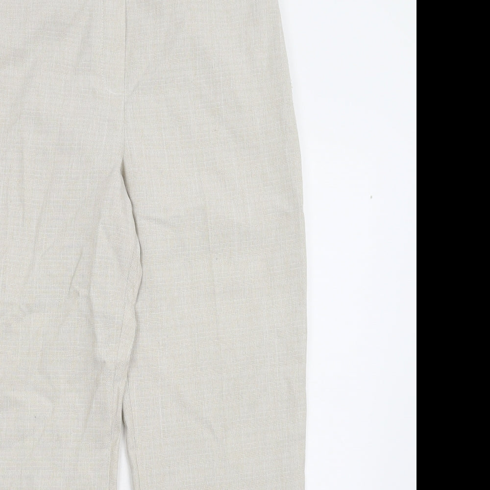 M&S Womens Beige   Trousers  Size 10 L26 in - Short