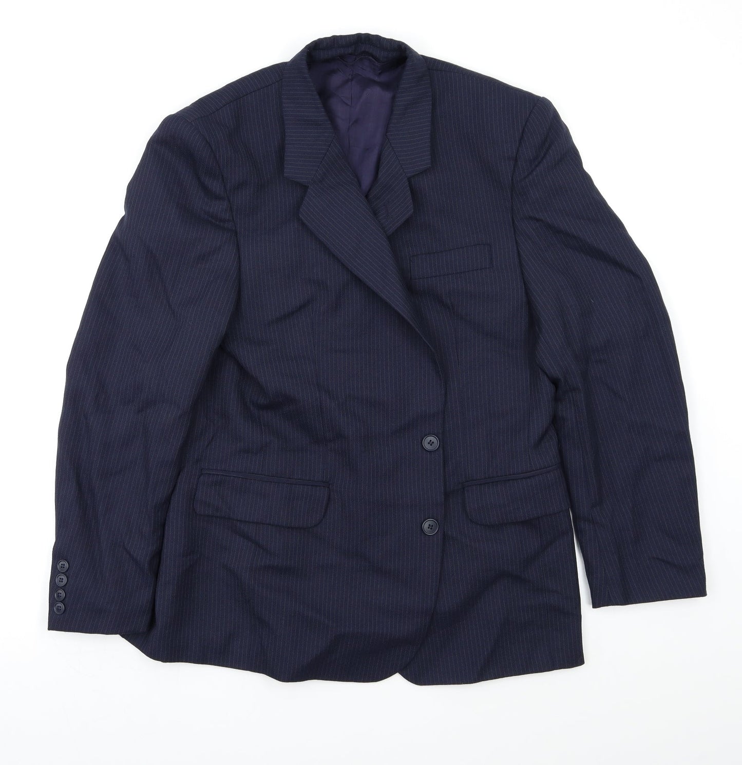 Preworn Mens Blue Striped  Jacket Blazer Size M