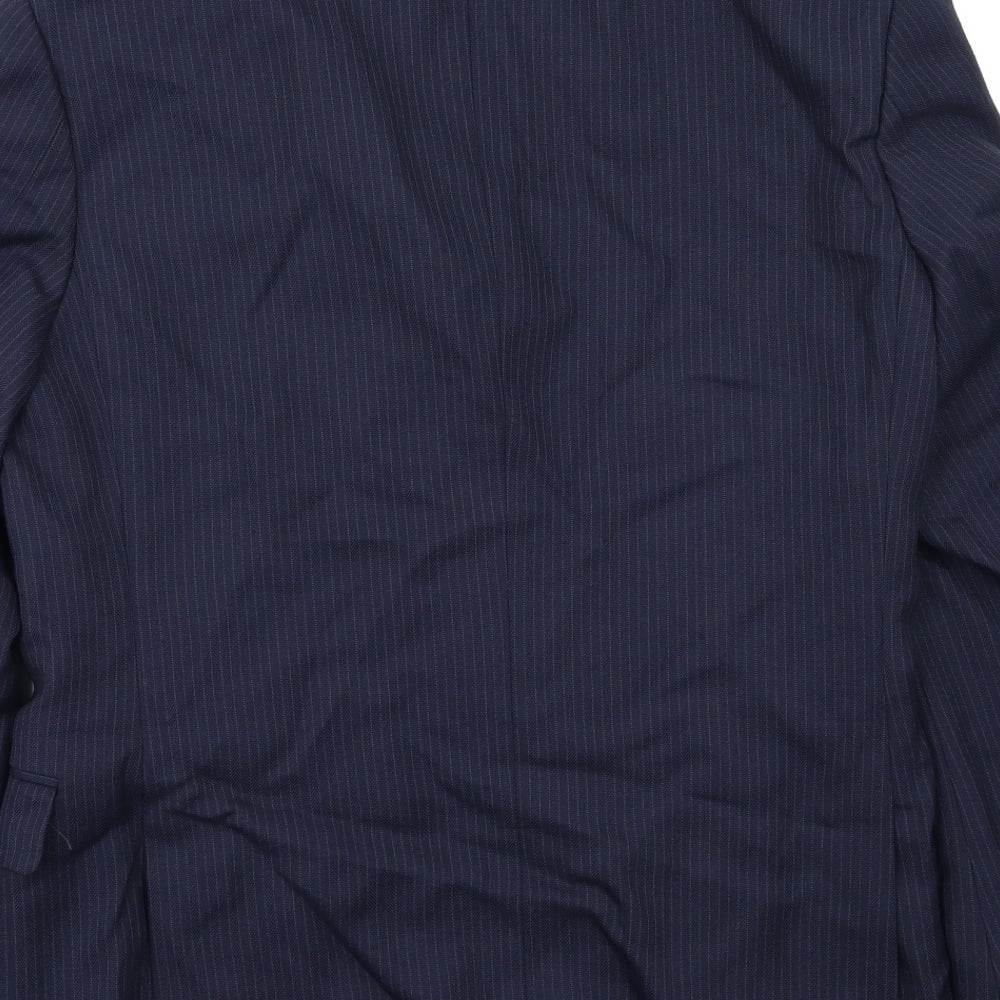 Preworn Mens Blue Striped  Jacket Blazer Size M