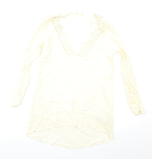 H&M Womens Ivory   Basic Blouse Size 8