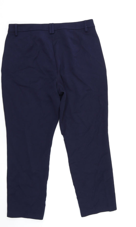 M&S Womens Blue   Dress Pants Trousers Size 16 L24 in