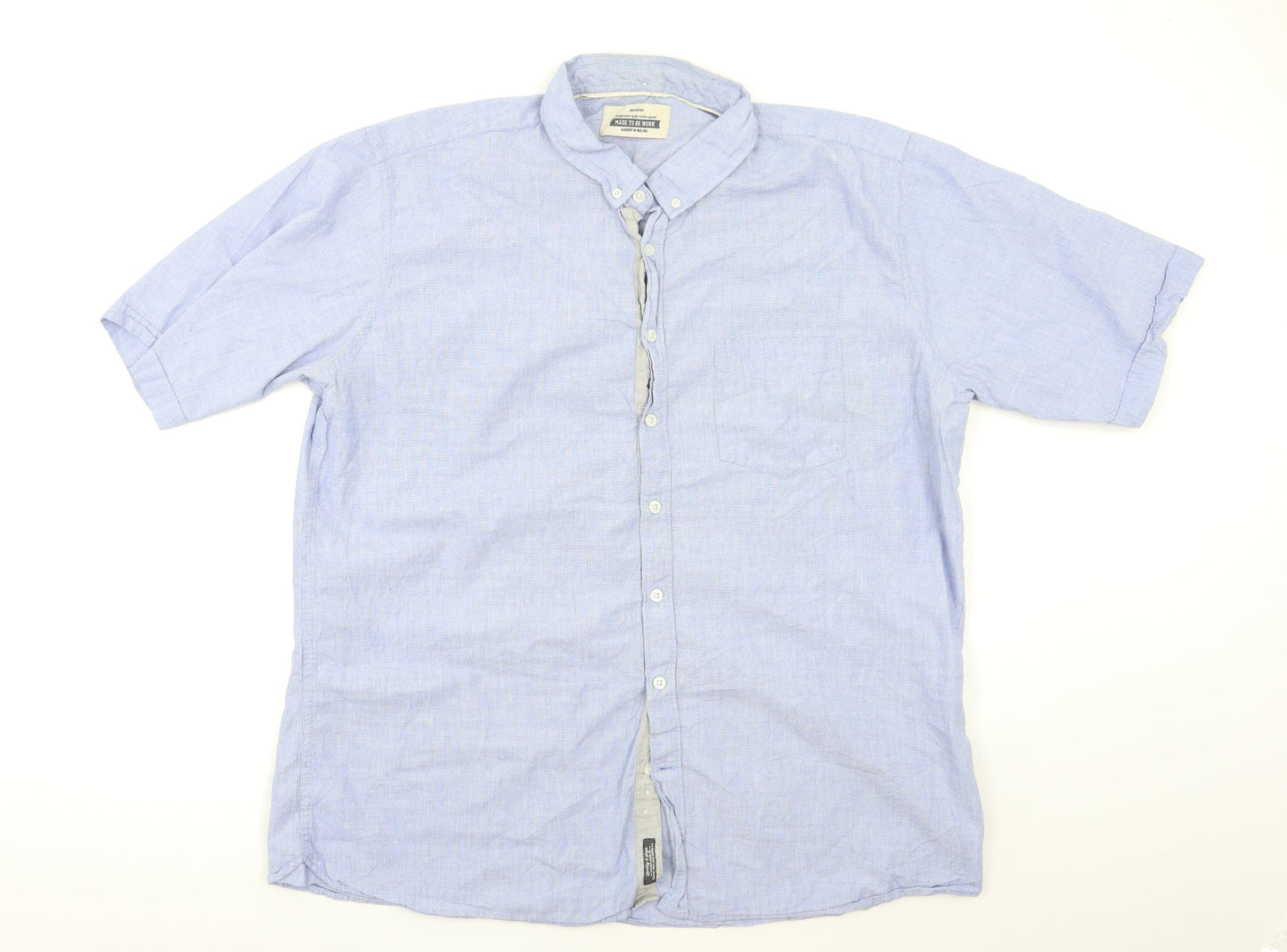 Jacomo Mens Blue    Button-Up Size XL