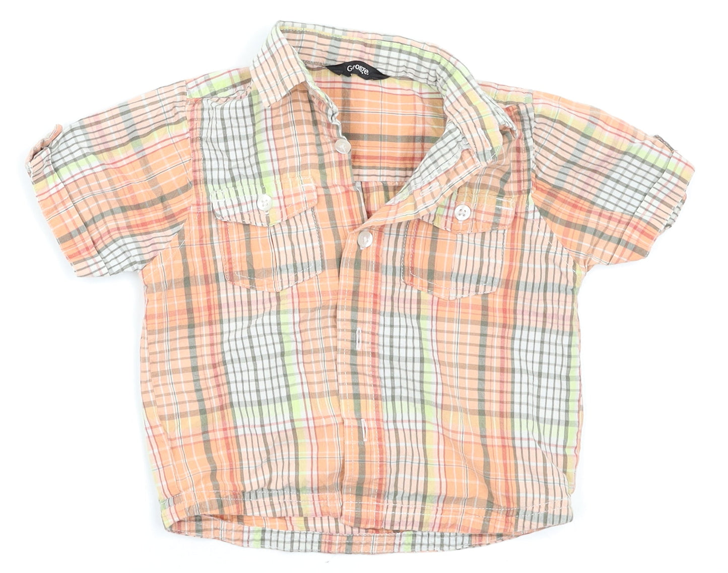 George Baby Multicoloured Check  Basic Button-Up Size 12 Months