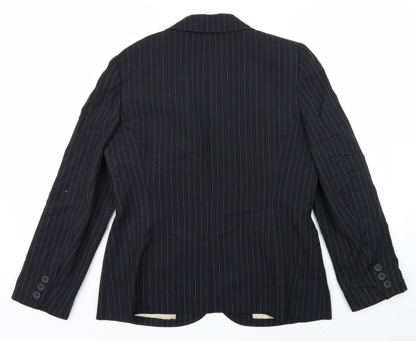 BHS Womens Black Striped  Jacket Blazer Size 14
