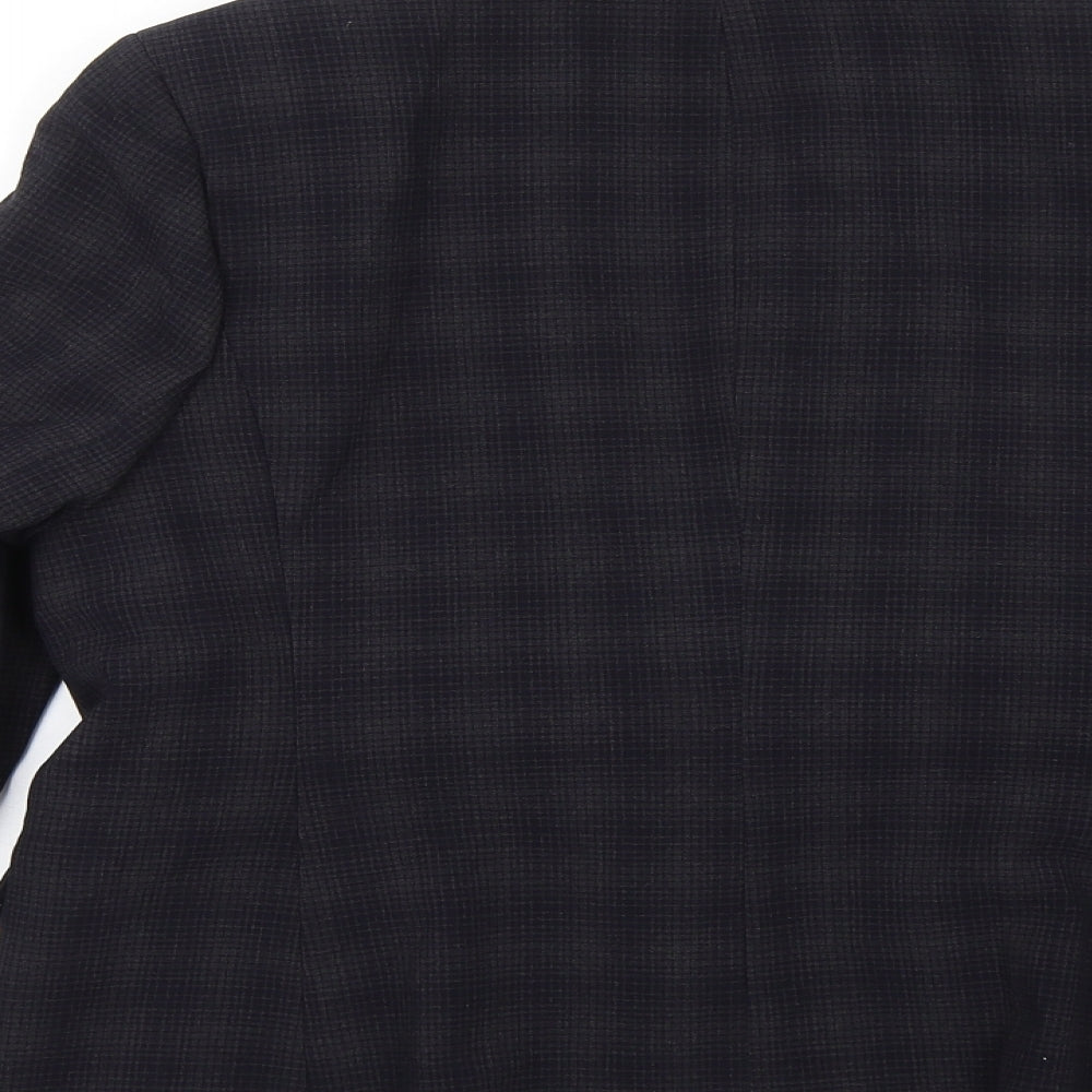 NEXT Womens Blue Plaid  Jacket Blazer Size 14