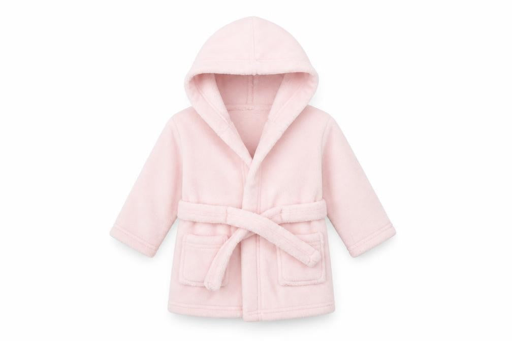 Primark Baby Pink Solid  Kimono Robe Size 6-9 Months