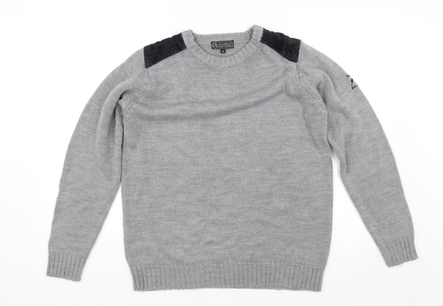 P.J. Field Mens Grey   Pullover Jumper Size S