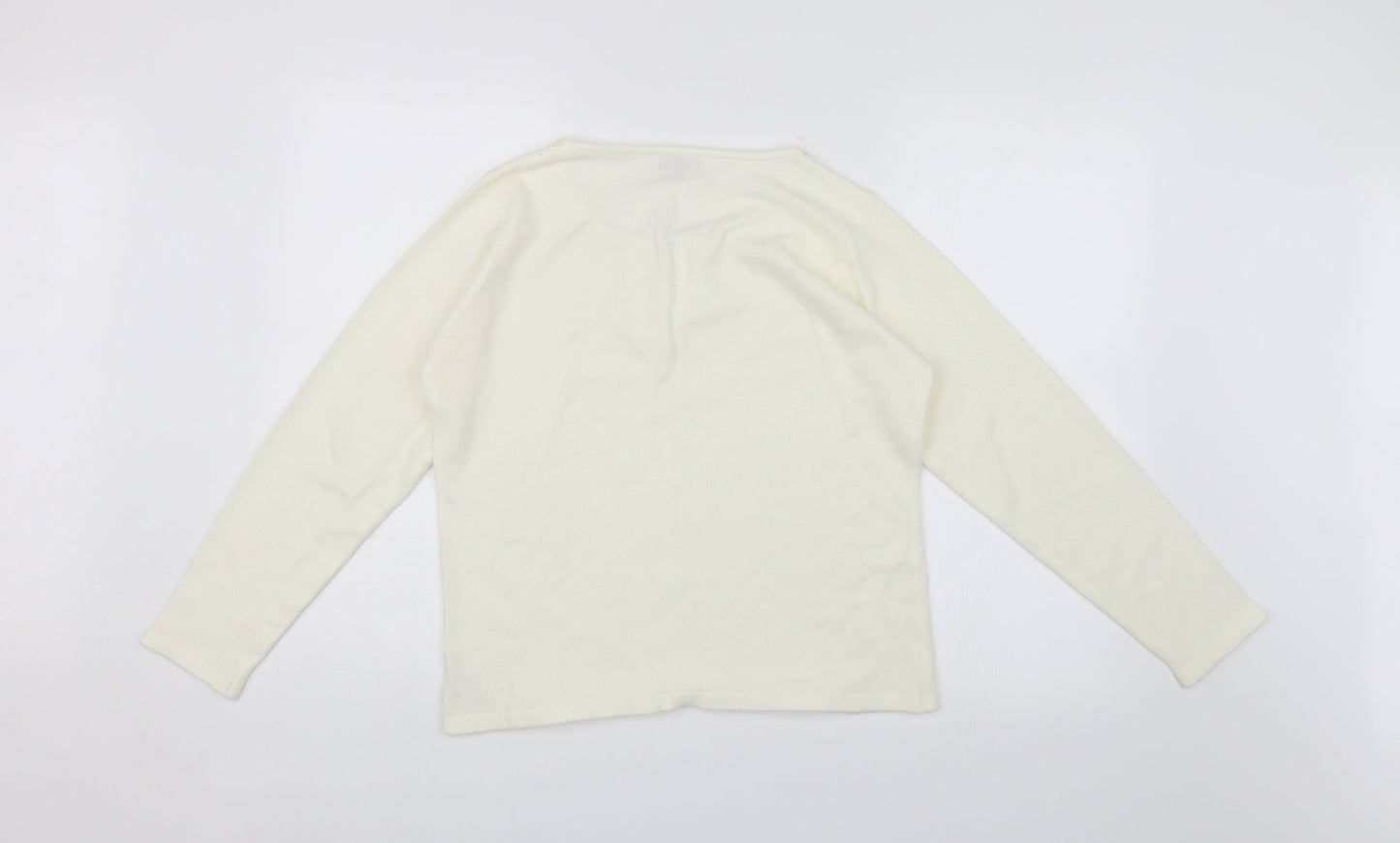 Bonmarché Womens White   Pullover Jumper Size S