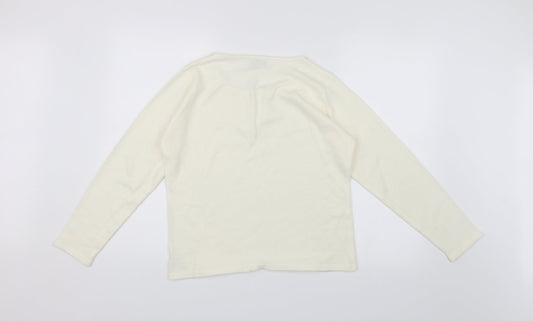 Bonmarché Womens White   Pullover Jumper Size S