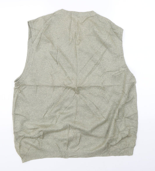 Geoffrey Beene Womens Green   Vest Jumper Size L