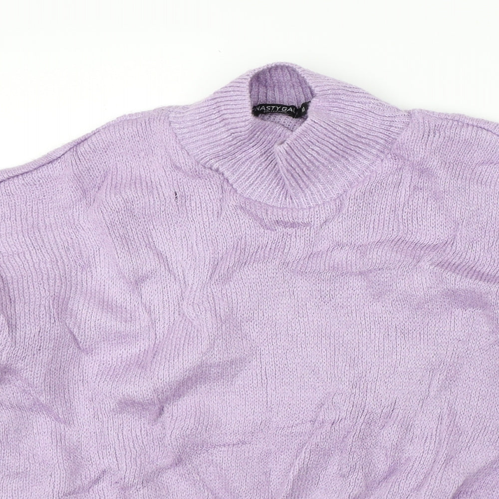 Nasty Gal Womens Purple  Knit Pullover Jumper Size M